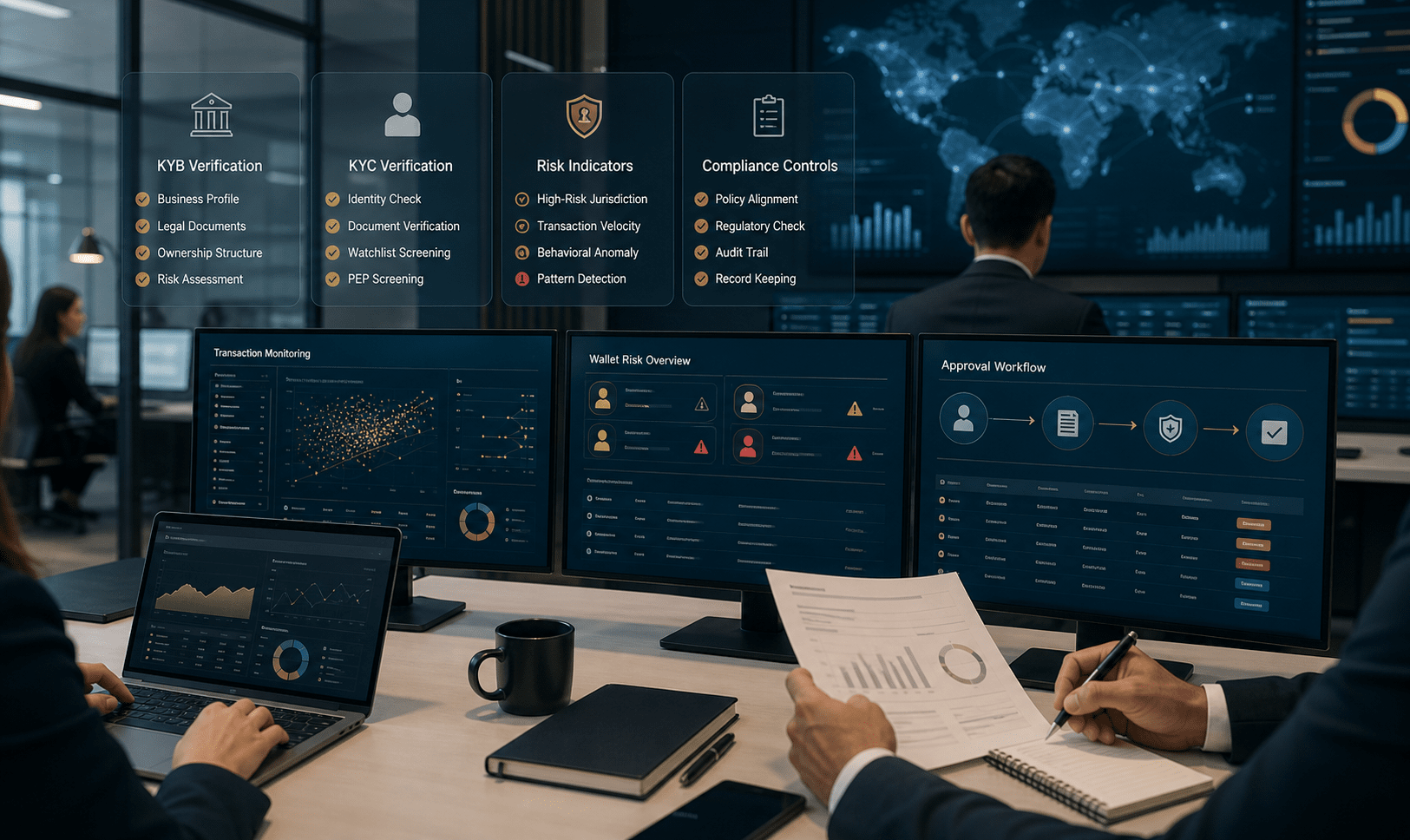 Compliance and risk monitoring operations